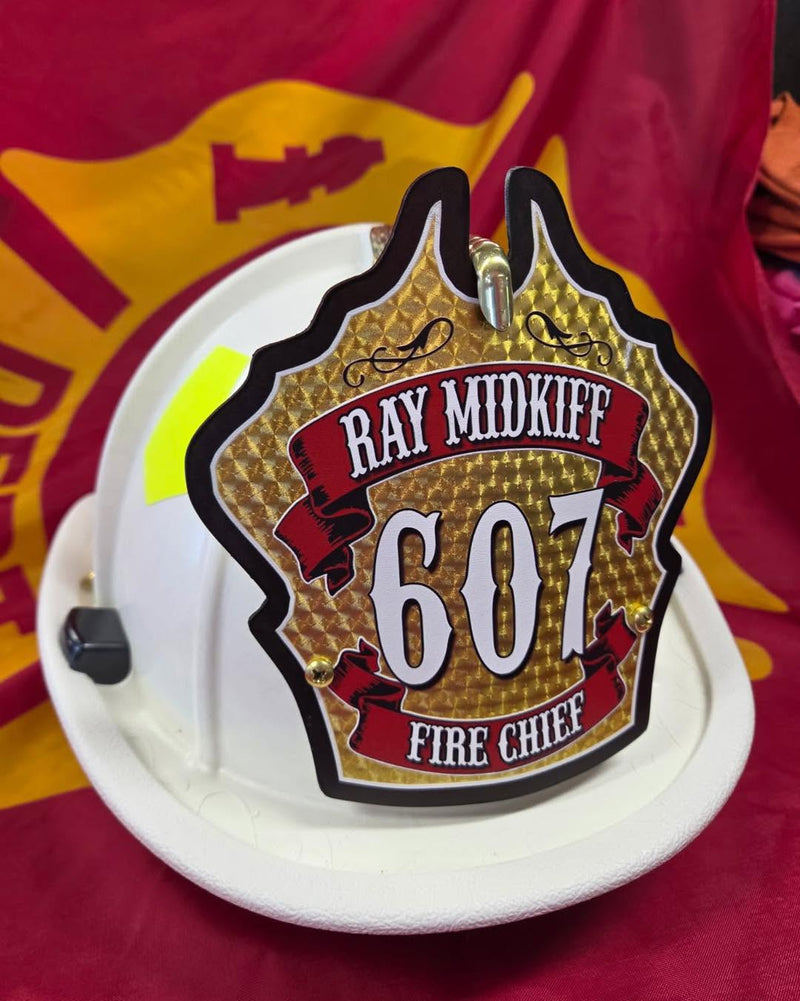 Gold Leaf Traditional Fire Chief Helmet Shield